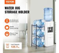 Porte-bouteilles d'eau à 3 niveaux, porte-bouteilles d'eau à une rangée pour 3 bouteilles, noir