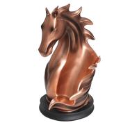 Porte-bouteilles, design unique en forme de cheval, fabrication en résine résistante, cuivre rouge