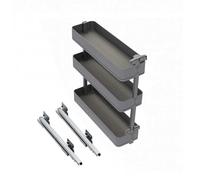 Emuca Porte-bouteilles latéral extractible Harmony fermeture amortie, module 200×800 gris anthracite