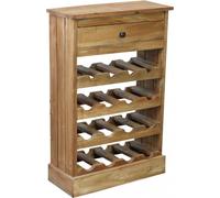 Porte-bouteilles fixe rectangulaire en acajou massif 50x22xH77,5 cm