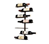 Porte-bouteilles mural en métal pour 7 bouteilles | LOFT Support de rangement pour étagère murale mural | Porte-bouteille de vin | Cube Cave à vin Vintage Style industriel