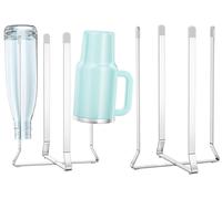 Porte-bouteilles, porte-bouteilles de cuisine, égouttoir pliable pour bouteilles, porte-biberons en acier inoxydable, porte-bouteilles, égouttoir pour sacs en plastique, bouteilles (2, argent)