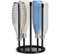 Porte-bouteilles pour SodaStream – Égouttoir en céramique haut de gamme avec bac d'égouttage pour 5 bouteilles SodaStream Crystal | Emil Black