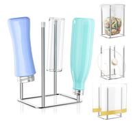 Porte-bouteilles, support pour bouteilles, porte-bouteilles de cuisine, porte-biberons, porte-bouteilles réutilisable pour sacs en plastique, bouteilles et gobelets (argenté, petit format)