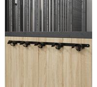 Porte-bride pour 5 brides avec 5 crochets noir fer support de bride vidaXL