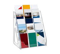 Porte-brochures Butée de table à 5 niveaux pour l'affichage de la | Brochure Support avec étagère Catalogue pour Bureau École Hôtel Restaurant Salle à manger Commerciale