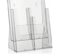 Porte-brochures DL 1/3 A4 / 2 étagères / 4 cases