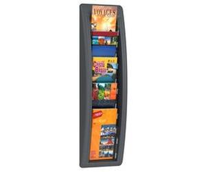 Porte-brochures mural Quick Blick, 1/3 A4, gris