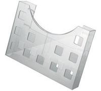 Porte-brochures 'the grid', A5/2x A6, gris transparent