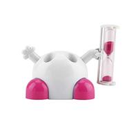 Porte Brosse à Dents avec Sablier 3 Minutes Minuteur pour Enfant Brossage Dents Support Salle de Bain Bleu Rose Vert