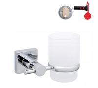 Porte-brosse à dents de salle de bain TESA HUKK en métal chromé, avec porte-bros