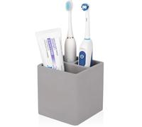 Porte-Brosse à Dents en diatomite pour Salle de Bain, Brosse à Dents électrique et Dentifrice, Organiseur de Brosse à Dents à 3 emplacements pour comptoir de Salle de Bain, Douche, Coiffeuse - Gris