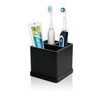 Porte-brosse à dents en silicone avec plateau pour salle de bain, brosse à dents électrique et dentifrice, organiseur de brosse à dents à 3 emplacements pour comptoir de salle de bain, douche