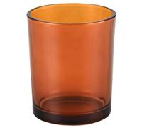 Porte-Brosse à Dents en Verre ambré, Tasse en Verre avec Protecteur en Mousse, Organisateur de Salle de Bain 9x8 cm pour comptoir vanité
