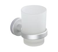 Porte-brosse à dents en verre - MSV - MS583 - Aluminium - Métal mat