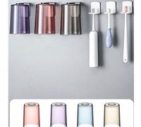 Porte-brosse à dents magnétique suspendu, conception à séchage rapide, boîte de rangement de salle de bain transparente et imperméable, rangement mural, organisateur de salle de bain moderne, support