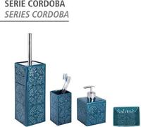 Porte-brosse de toilettes bleu avec tête remplaçable