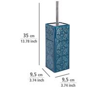 Porte-brosse de toilettes en céramique bleu