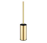 Porte-Brosse WC Rond en Acier Inoxydable 304 doré sur Pied et Support pour Salle de Bain