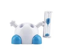Porte-brosses à Dents Enfant Porte-dentifrice Dessin Animé Mignon avec 3 Minutes Compte à Rebours pour Rangement de la Salle de Bain Ornements Support(bleu)