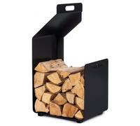 Porte Bûches Carré Segal En Acier Noir H.74cm--