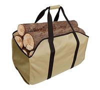Porte-bûches et sac fourre-tout de qualité supérieure - Robuste et extra large - Idéal pour cheminées, poêles à bois, bois à brûler, camping, plage, aménagement paysager