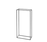 Porte-bûches Kwadrat Steele beige, Designer Patrick De Vriendt, 60x120x25 cm