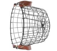 Porte-bûches Rond en Métal avec Poignée, Rangement pour Cheminée | Fer Noir Double Couche, Résistant à Rouille, pour Foyer, Barbecue ou Camping, Format 26,5x26,5x18cm