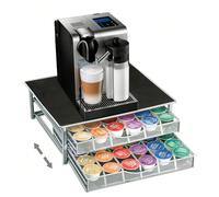 PORTE-CAFÉ, DISTRIBUTEUR DE CAPSULE DE CAFÉ DOUBLE COUCHE, 39,4 * 14,5 * 35,3 CM, NOIR.