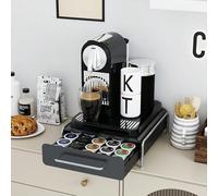 Porte Capsule, Rangement Dosettes Capsules 36 PCS, Porte Dosette de Café avec Support Antidérapante, pour Cafés, Bars, Maisons et Bureaux, Blanc/Noir Tiroir à café d'une contenance de 4036 capsulesTir