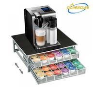 Porte-capsules à café, antidérapant et durable, 2 tiroirs, peut contenir 72 capsules 39.4*14.5*35.3 cm - QUIIENCLEE