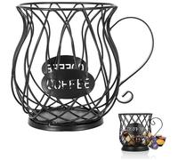 Porte-capsules de café en fer, panier de rangement pour Tassimo, Nespresso, Dolce Gusto, couleur noir 18*14 cm