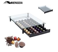 Porte Capsules MENGDA - Capacité de 60 - Rangement pour Maison, Bureau, Fêtes - Noir