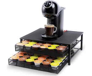 Porte-capsules Merkloos Gadgy avec 2 tiroirs pour 72 tasses Dolce Gusto - Porte-tasses à café - Antidérapant et amortisseur de vibrations