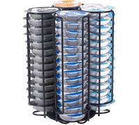 Porte-capsules Tassimo compatible, support rotatif pour 52 capsules de café, distributeur et rangement noir
