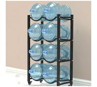 Porte-carafe à eau robuste avec 4 roulettes - Support portable pour bouteille d'eau - Idéal pour le bureau, le restaurant, la salle de sport - Support de rangement pour refroidisseur d'eau