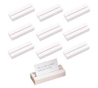 Porte Carte Bois, 10 Pièces, Porte-cartes postales, Porte-cartes de menu, Support photo en bois, Support élégant et robuste, pour mariages, banquets et fêtes et événements, 80 x 25 x 15 mm