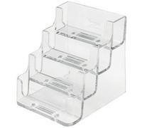 Porte-cartes de visite, 4 compartiments,transparent