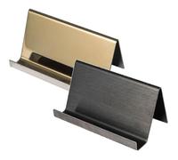 Porte-Cartes De Visite - Acier Inoxydable, Design Élégant, Lot De 2, Noir Ou Doré, Présentoir Professionnel Pour Bureau Et Événements