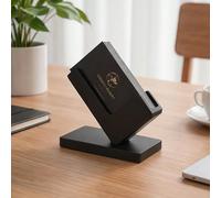 Porte-cartes de visite de style industriel créatif, présentoir de cartes de visite de bureau, organisateur de rangement de bureau minimaliste, convient pour la décoration de bureau/de bureau noir,Blan