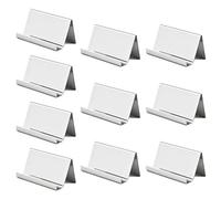 Porte-cartes de visite en acier inoxydable, 10 pièces, présentoirs de cartes de visite, afficheur de bureau pour organisateur de de nom