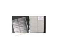 Exacompta Porte-cartes de visite Exacard Exactive® 320 cartes, pochettes détachables 26,5×25 cm Noir