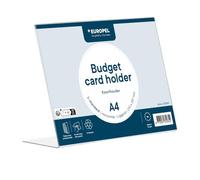 Porte-cartes Europel Budget A4 Horizontal, Présentoir de table transparent en acrylique, Support d’affichage en forme L pour menus, listes de prix et informations, Porte-brochures pour comptoir, magas
