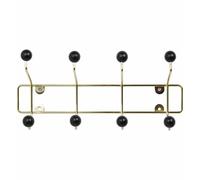 Porte-chapeau avec boules noires Present Time Saturnus Doré 34x15 cm