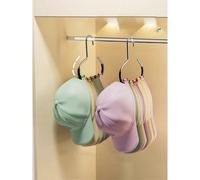 Porte-chapeau de couleur aléatoire, cintre à chapeau pour armoire/placard, porte-chapeau multifonction, convient pour l'été et les voyages Blanc/2 pièces,Très grand - 1 pièce (noir),Très grand - 1 piè