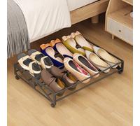 Porte-chaussures coulissant sous le lit avec roues, organisateur de rangement de chaussures gain de place pour dortoir, maison et canapé, conception inclinée pour empêcher les chaussures de se coincer