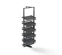 Porte-chaussures pivotant pour intérieur d'armoire Quartz - titane - 10 étagères EMUCA