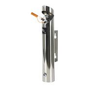 Porte-cigarettes mural, cendrier d'extérieur commercial avec serrure, en acier inoxydable, design ignifuge pour bars et pubs, hauteur 48,3 cm, kit d'économie d'espace inclus