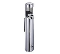 Porte-cigarettes mural, cendrier d'extérieur commercial avec serrure, en acier inoxydable, design ignifuge pour bars et pubs, hauteur 48,3 cm, kit d'économie d'espace inclus