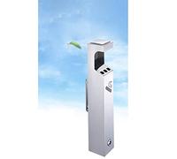 Porte-cigarettes mural, cendrier d'extérieur commercial avec serrure, en acier inoxydable, design ignifuge pour bars et pubs, hauteur 48,3 cm, kit d'économie d'espace inclus